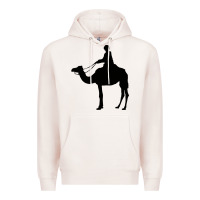 Pale Pink camel rider Premium Hoodie - artisFamous