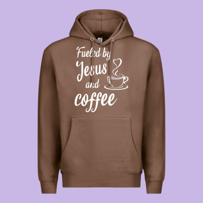 Fueled By Jesus And Coffee Premium Hoodie Designed By Artisfamous