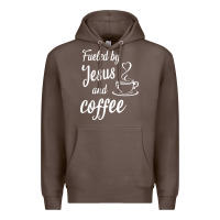Coffee Fueled by jesus and coffee Premium Hoodie - artisFamous