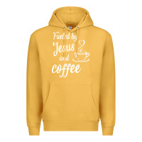 Mustard Fueled by jesus and coffee Premium Hoodie - artisFamous