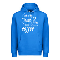 True Royal Fueled by jesus and coffee Premium Hoodie - artisFamous