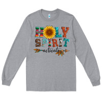 Heather Grey holy spirit activate Long Sleeve Tee - Artiststas