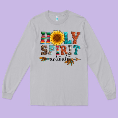 Holy Spirit Activate Long Sleeve Tee Designed By Artiststas