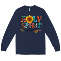 Navy holy spirit activate Long Sleeve Tee - Artiststas