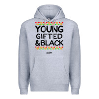 Heather Grey young gifted and black african american men Premium Hoodie - artisFamous