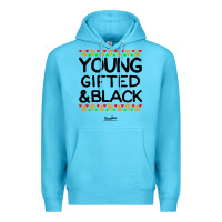 Ocean Blue young gifted and black african american men Premium Hoodie - artisFamous