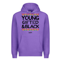 Purple young gifted and black african american men Premium Hoodie - artisFamous