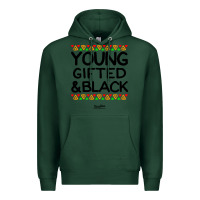 Sports Green young gifted and black african american men Premium Hoodie - artisFamous