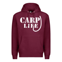 Burgundy carp life funny fish fishing Premium Hoodie - artisFamous