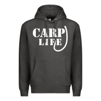 Charcoal Heather carp life funny fish fishing Premium Hoodie - artisFamous