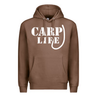 Chestnut carp life funny fish fishing Premium Hoodie - artisFamous