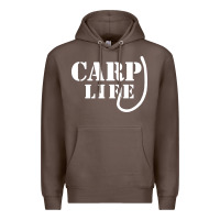 Coffee carp life funny fish fishing Premium Hoodie - artisFamous