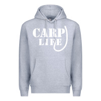 Heather Grey carp life funny fish fishing Premium Hoodie - artisFamous