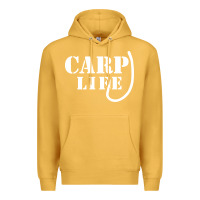 Mustard carp life funny fish fishing Premium Hoodie - artisFamous