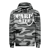 Slate Camo carp life funny fish fishing Premium Hoodie - artisFamous