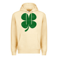 Pina Colada distressed green four leaf clover Premium Hoodie - artisFamous