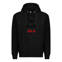 Black fck tha police Premium Hoodie - artisFamous