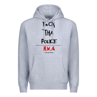 Heather Grey fck tha police Premium Hoodie - artisFamous