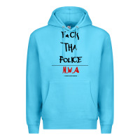 Ocean Blue fck tha police Premium Hoodie - artisFamous