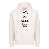 Pale Pink fck tha police Premium Hoodie - artisFamous