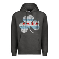 Charcoal Heather irish chicago flag shamrock Premium Hoodie - artisFamous