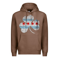 Chestnut irish chicago flag shamrock Premium Hoodie - artisFamous