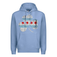 Colony Blue irish chicago flag shamrock Premium Hoodie - artisFamous