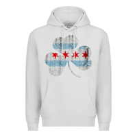 Dove Grey irish chicago flag shamrock Premium Hoodie - artisFamous