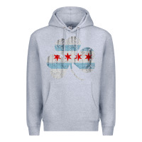 Heather Grey irish chicago flag shamrock Premium Hoodie - artisFamous
