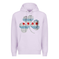 Lilac irish chicago flag shamrock Premium Hoodie - artisFamous