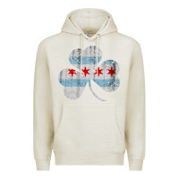 Oatmeal Heather irish chicago flag shamrock Premium Hoodie - artisFamous
