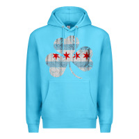 Ocean Blue irish chicago flag shamrock Premium Hoodie - artisFamous