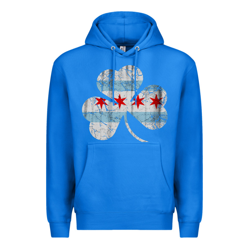 Irish Chicago Flag Shamrock Premium Hoodie by artisFamous | Teevron