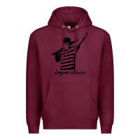 Burgundy legendary hambino Premium Hoodie - artisFamous