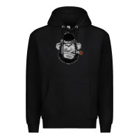 Black Monkey Smoking Premium Hoodie - artisFamous