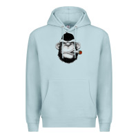 Blue Mist Monkey Smoking Premium Hoodie - artisFamous