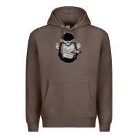 Coffee Monkey Smoking Premium Hoodie - artisFamous