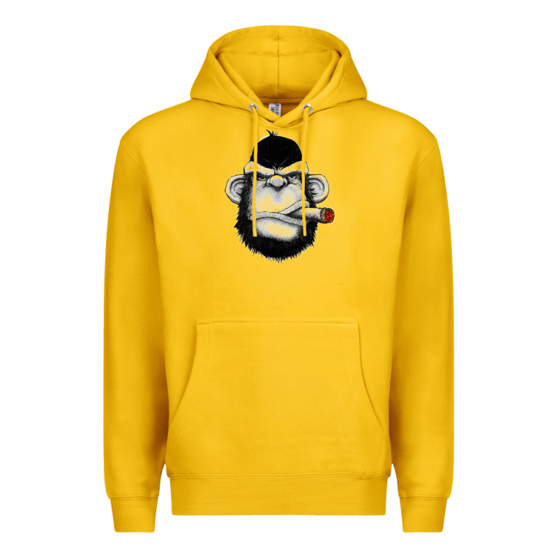 Monkey Smoking Premium Hoodie by artisFamous | Teevron