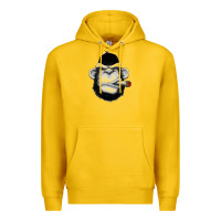 Lemon Monkey Smoking Premium Hoodie - artisFamous