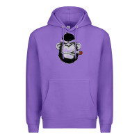 Purple Monkey Smoking Premium Hoodie - artisFamous