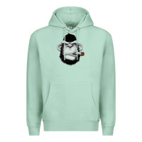 Seafoam Monkey Smoking Premium Hoodie - artisFamous