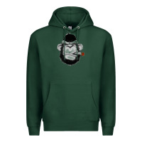 Sports Green Monkey Smoking Premium Hoodie - artisFamous