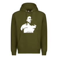 Army Green Pele Sillhouette Premium Hoodie - artisFamous