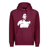Burgundy Pele Sillhouette Premium Hoodie - artisFamous