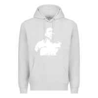 Dove Grey Pele Sillhouette Premium Hoodie - artisFamous