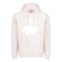 Pale Pink Pele Sillhouette Premium Hoodie - artisFamous