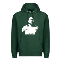 Sports Green Pele Sillhouette Premium Hoodie - artisFamous