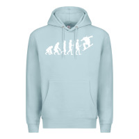 Blue Mist Snowboarding Evolution | Snowboard Mountain Winter Premium Hoodie - artisFamous