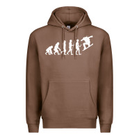 Chestnut Snowboarding Evolution | Snowboard Mountain Winter Premium Hoodie - artisFamous