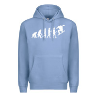 Colony Blue Snowboarding Evolution | Snowboard Mountain Winter Premium Hoodie - artisFamous